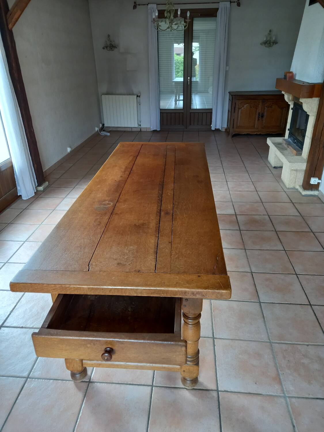 Oak farm table