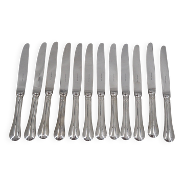Christofle steel berry, 12 dessert knives, dessert, cheese.