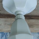 Porcelain and opaline art deco ceiling lamp