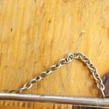 Former mirror of Barber with chrome and chain 24 x 18 cm