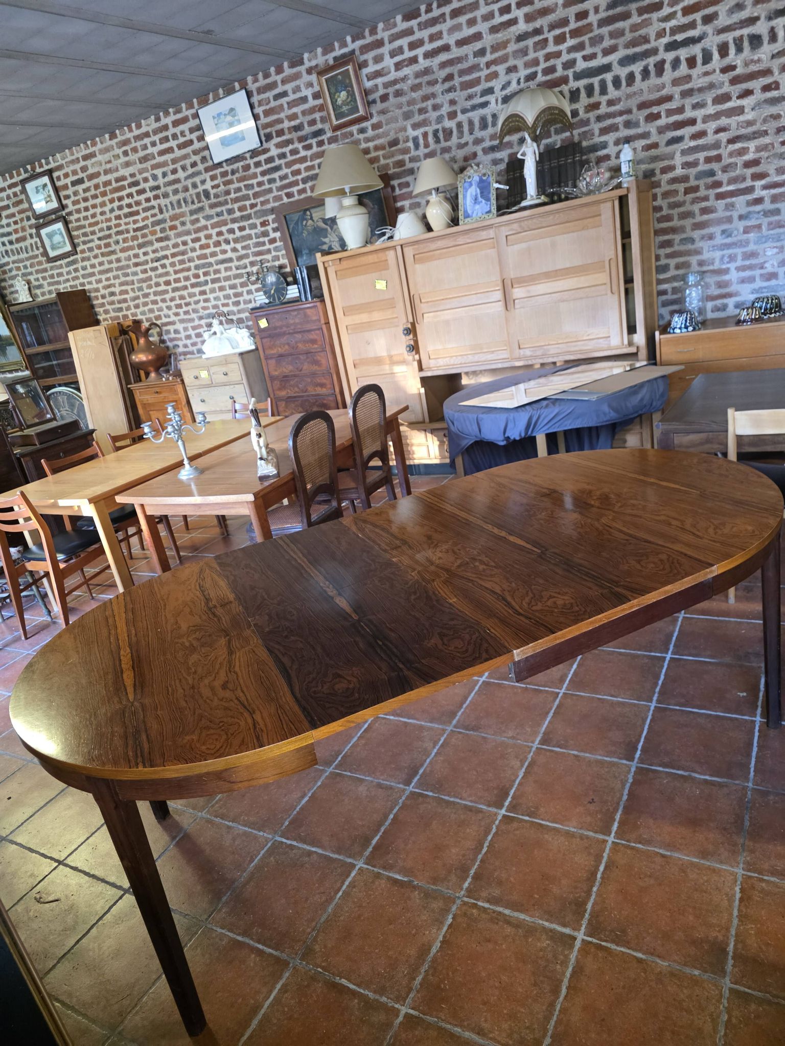 Table scandinave extensible en palissandre des années 60