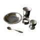 Birth gift 5 pieces in stainless steel signed Jean Couzon