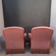 Paire de fauteuils crapaud rose