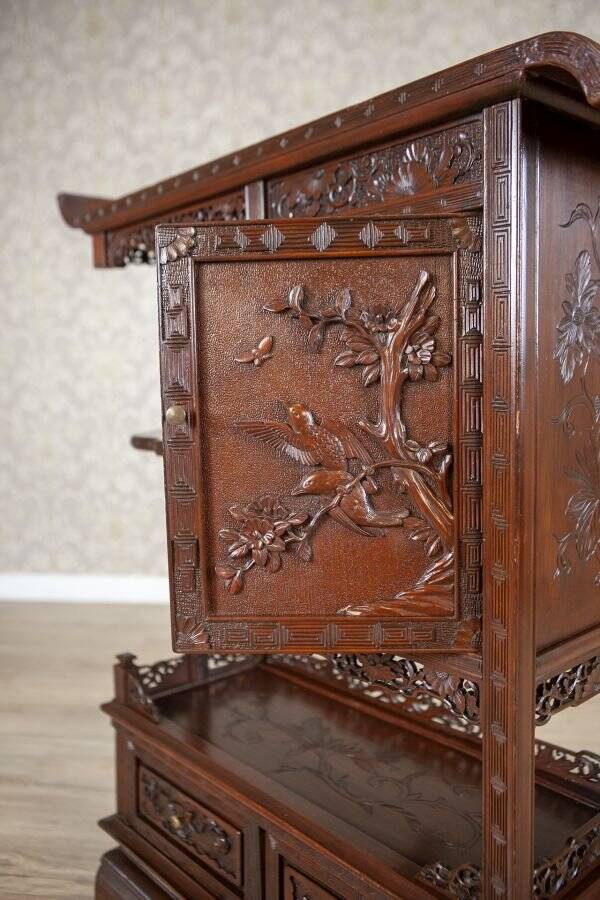 Antique Japanese Cabinet in Exotic Wood