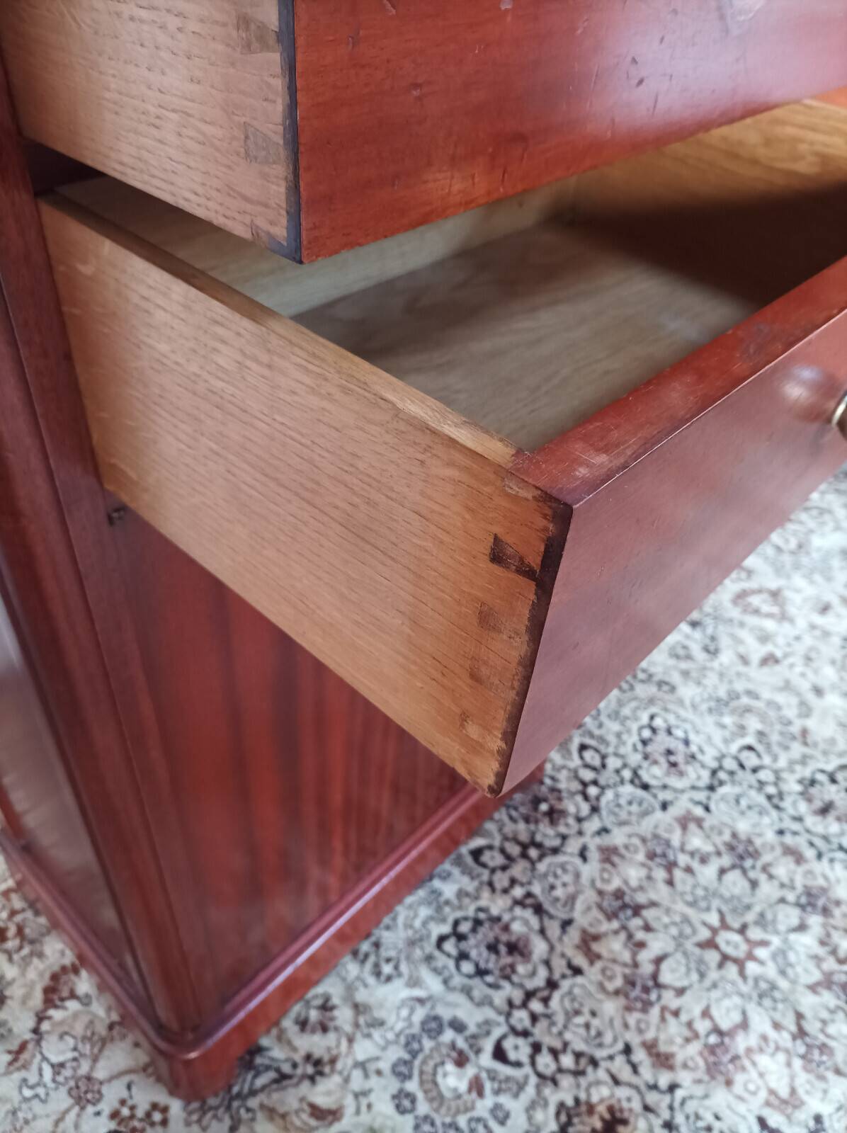 Vintage mahogany entrance writing desk