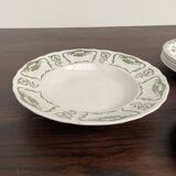 Set of 11 mismatched Terre de Fer plates