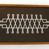 Plateau moderniste décor graphique miroir