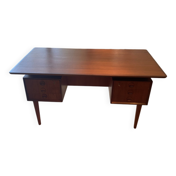Bureau système biface scandinave vintage en teck ''Søren