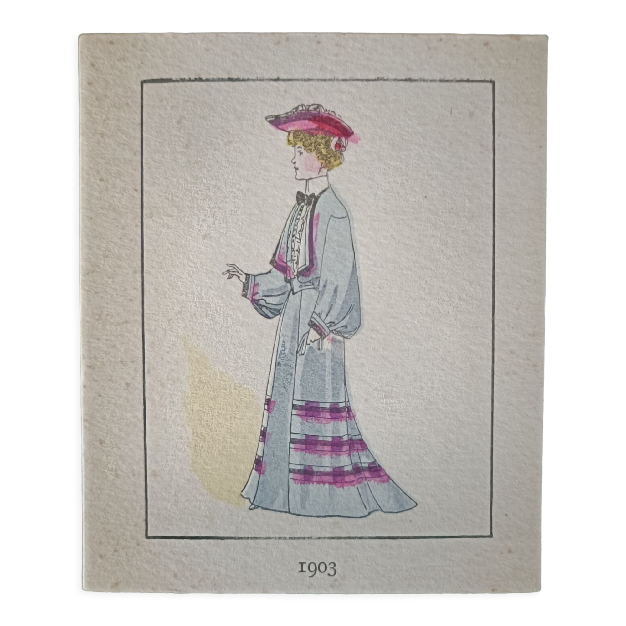 Colorful Art Deco fashion stencil