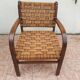 Paire de fauteuils bridge bois et corde