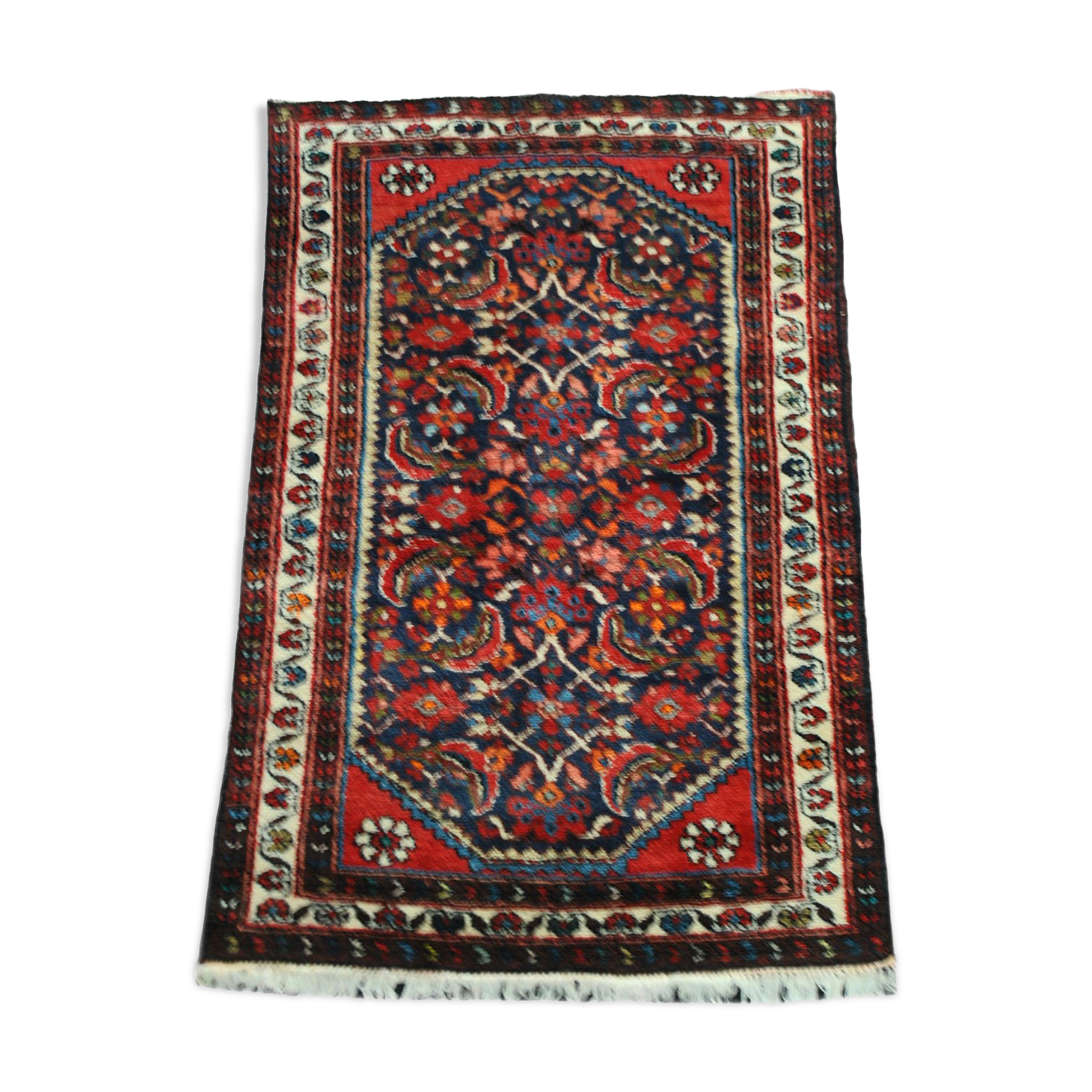 Tapis persan authentique de milieu XXème taille 92 x 128 cm