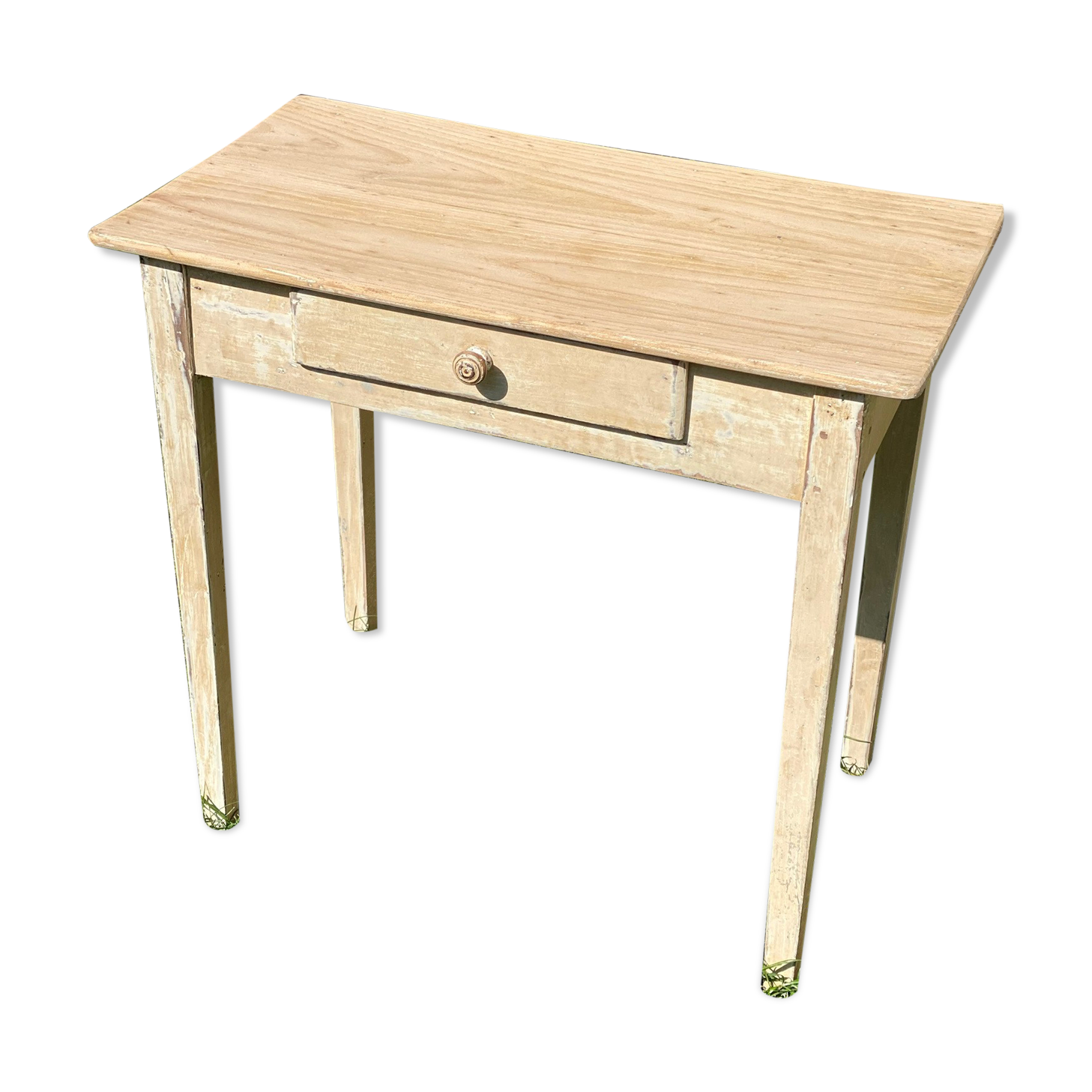 Side table in patinated wood