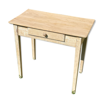 Side table in patinated wood