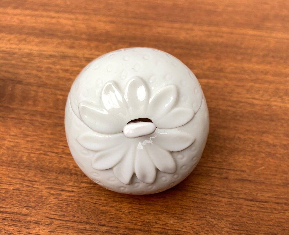 Vintage German porcelain jam pot with lid and spoon from Krömer Porzellan, 1970s, set of 2.