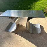 Table basse inox années 70
