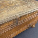 Old wedding chest in carved wood Nepal or India