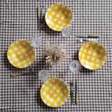La Redoute x Selency set of 4 yellow semi-deep plates