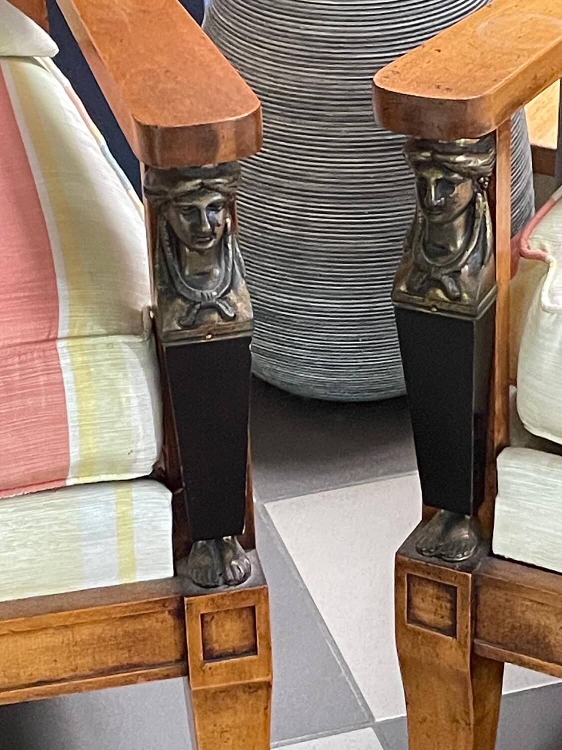 Empire sofa and 2 armchairs, return from Egypt