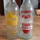 2 bottles of vintage lemonade from the 50s in glass