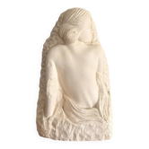 Sculpture Woman Reclining Caen Stone Calvados Normandy Popular Art