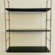 Vintage adjustable “string” shelf in metal and brass, Circa 60's