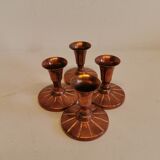 Candlesticks made of copper, Danish design, estimated from the 60s.