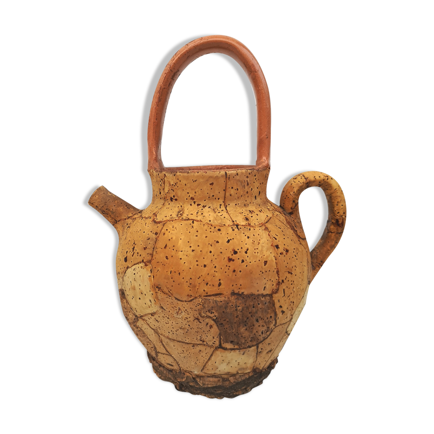 Gargoulette, terracotta jug and cork