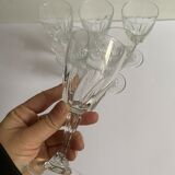 6 crystal wine glasses
