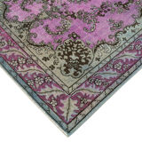 Handmade Vintage Turkish 1980s 175 cm x 278 cm Pink Rug