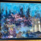 Abstract landscape signed from 1970