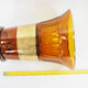 Art Deco Moser Karlsbad Large Amber Glass Vase with Oroplastic Frieze