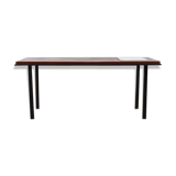 Vintage coffee table with embedding in white formica Belgium 1965