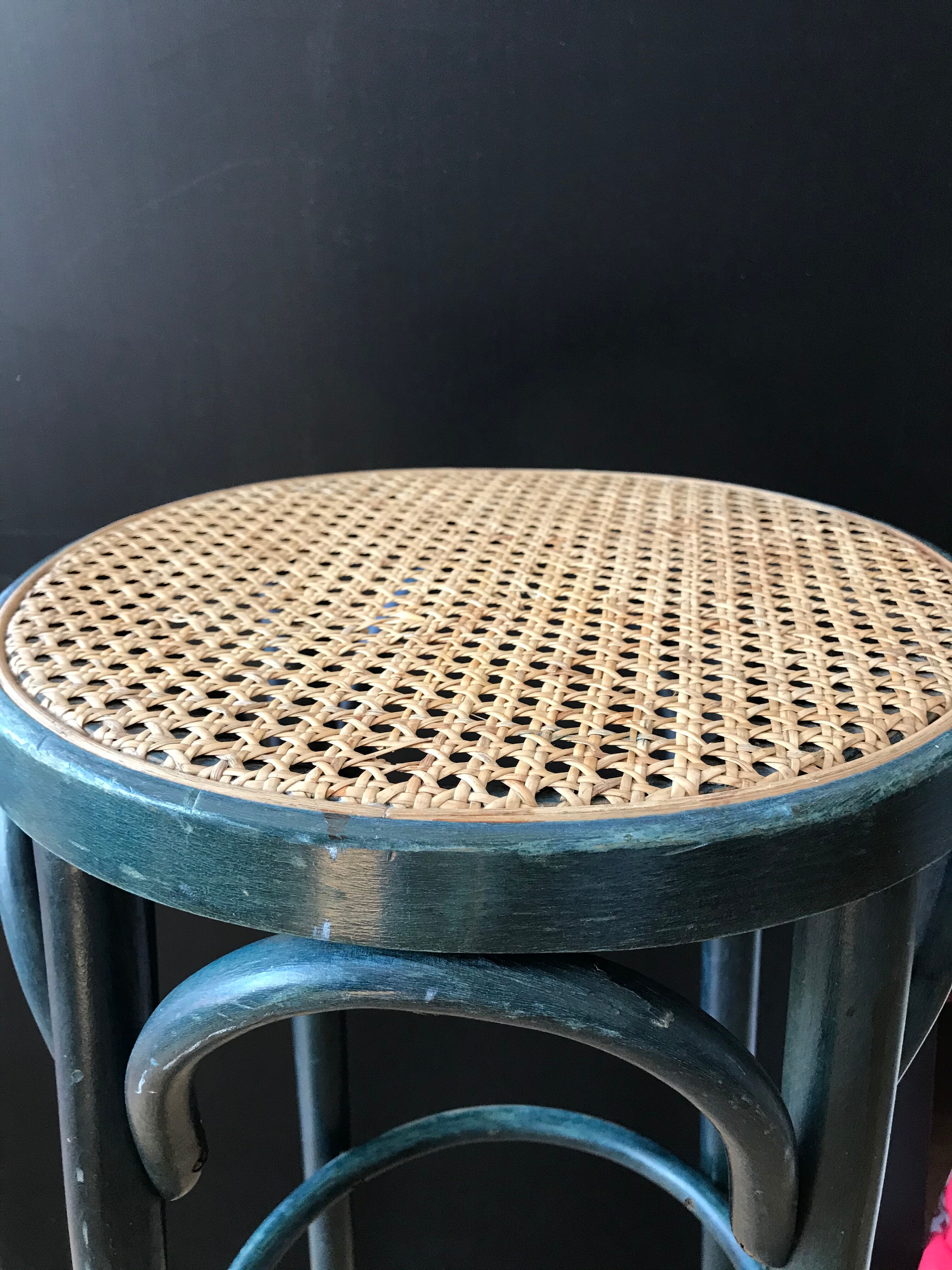 Curved wooden bar stool