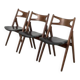 CH29P Sawbuck Dining Room Chairs, Set of 3