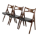 CH29P Sawbuck Dining Room Chairs, Set of 3