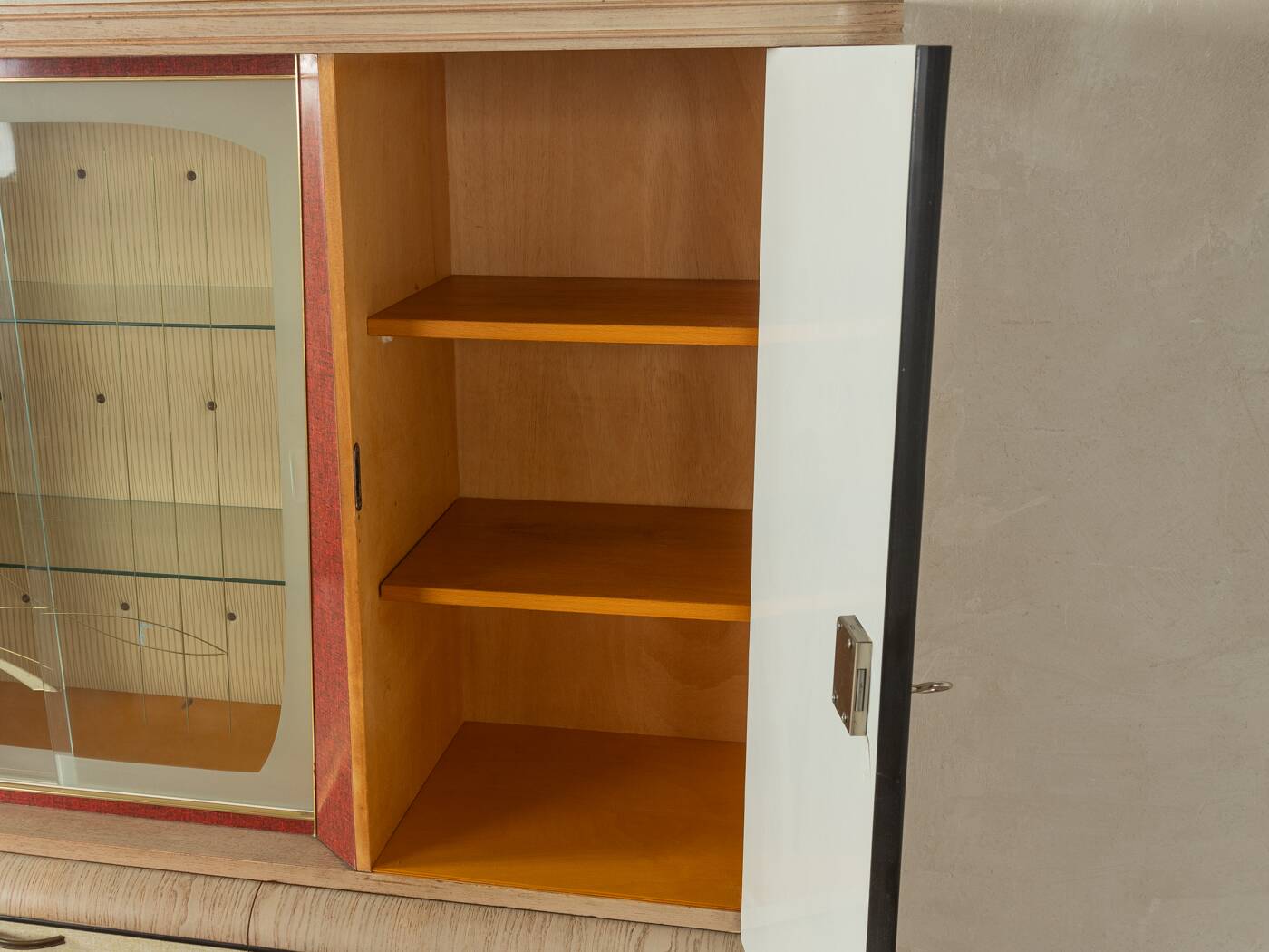 1950s kitchen cabinet, two-piece, Vintage