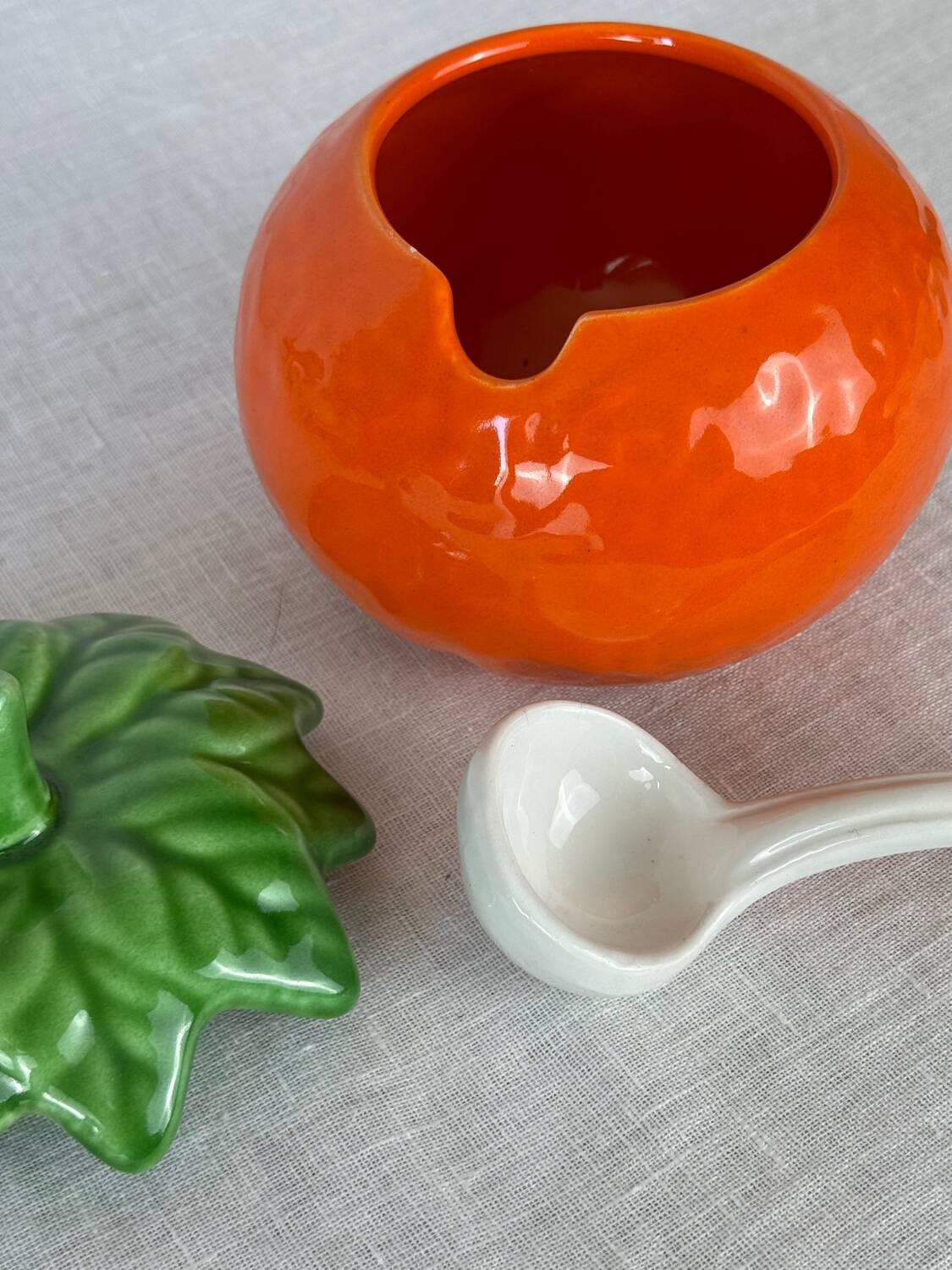 Saucière/ moutardier en barbotine tomate 🍅