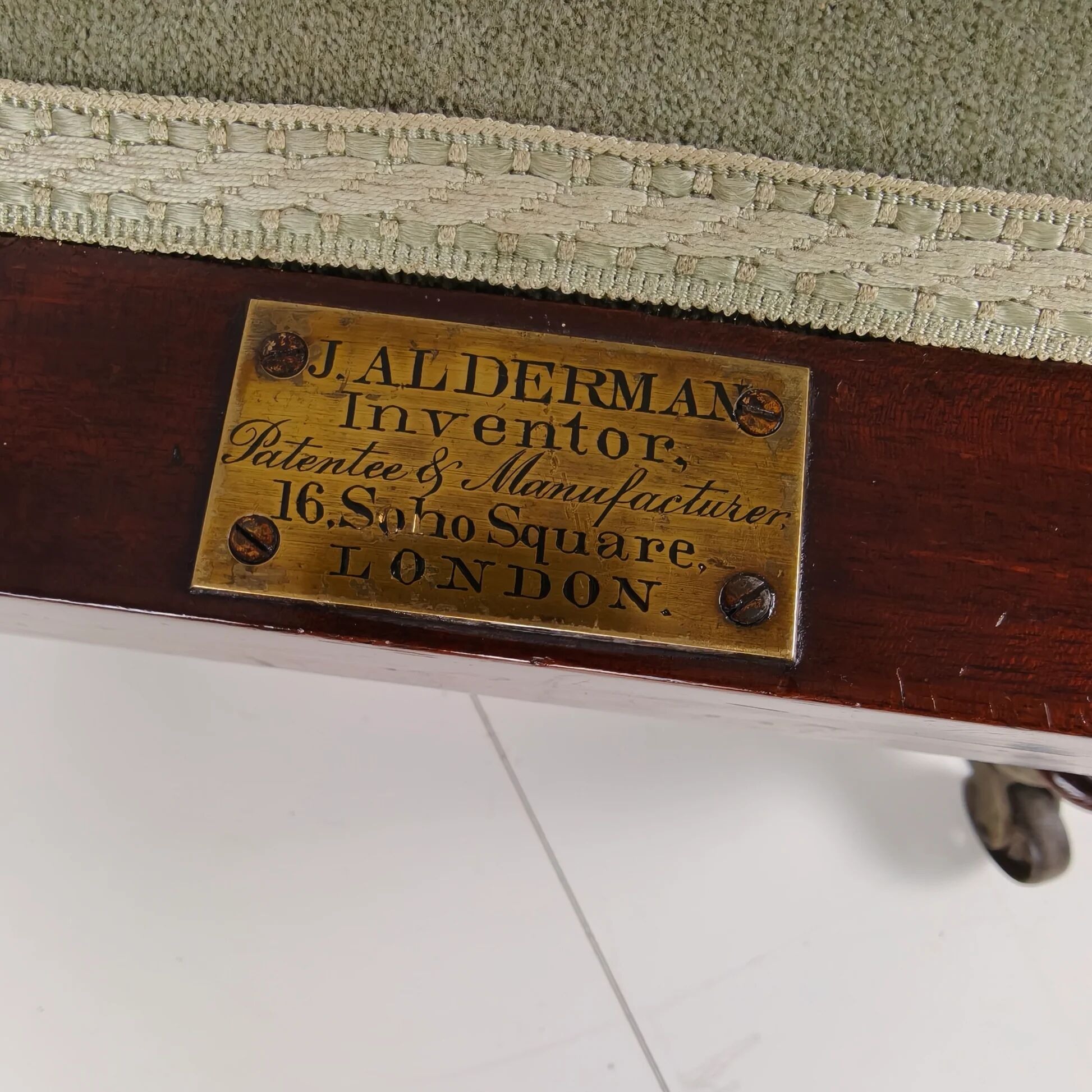 Rare fauteuil ajustable victorien par J. Alderman, Londres
