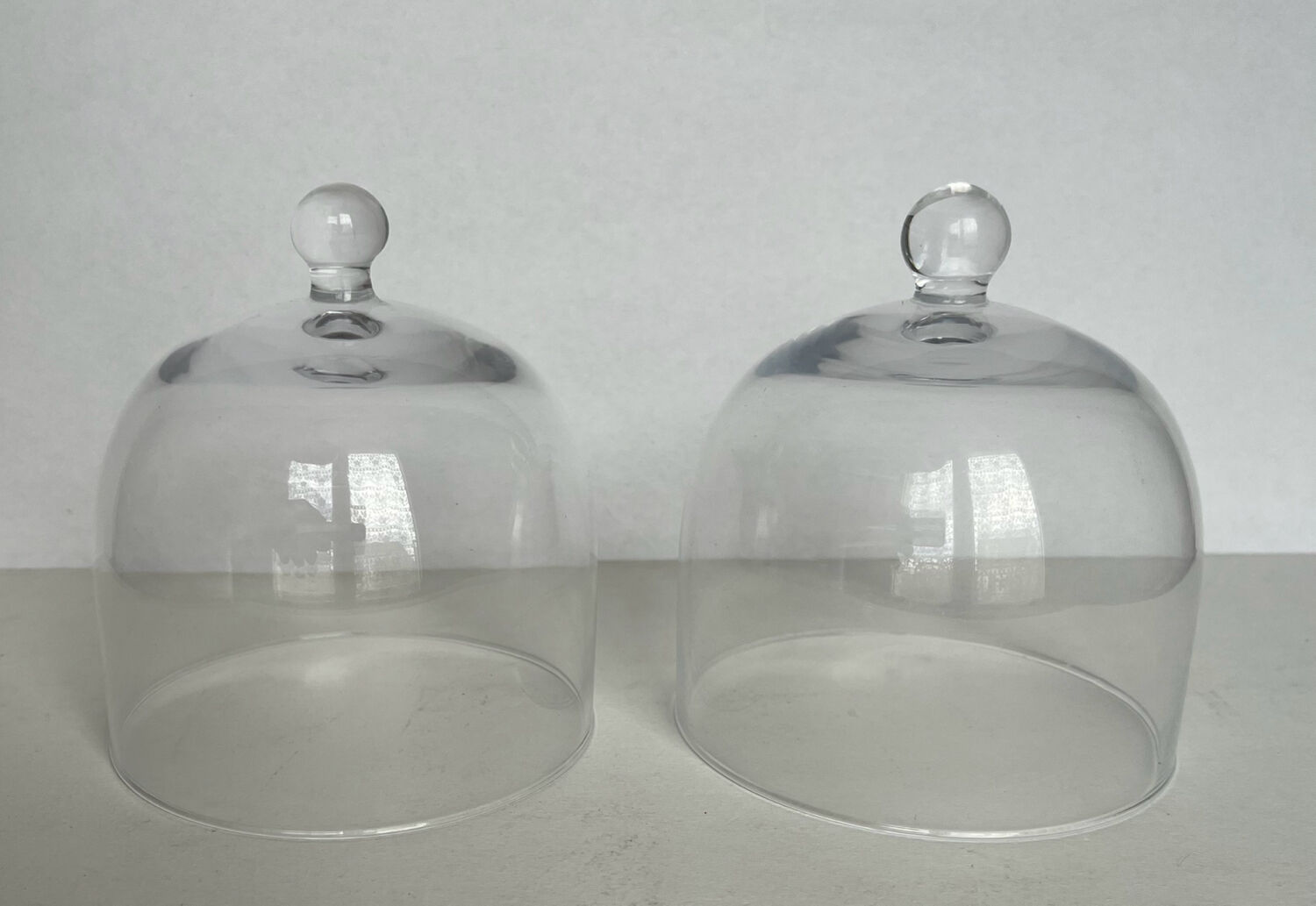 2 glass bells
