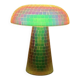 Mosaic yellow and green mushroom lamp – luminous effect