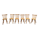 Set of 6 vintage bistro chairs - Warm stained wood