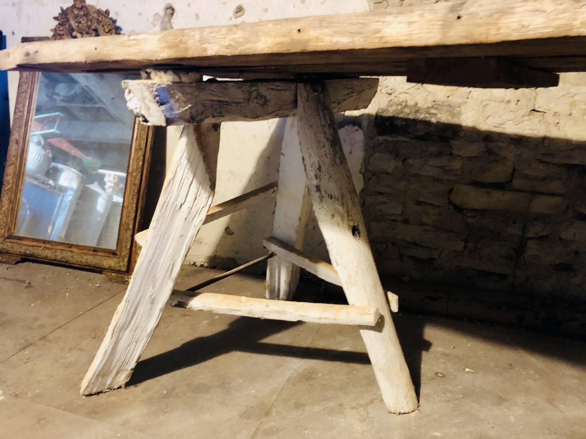 Large rustic country table