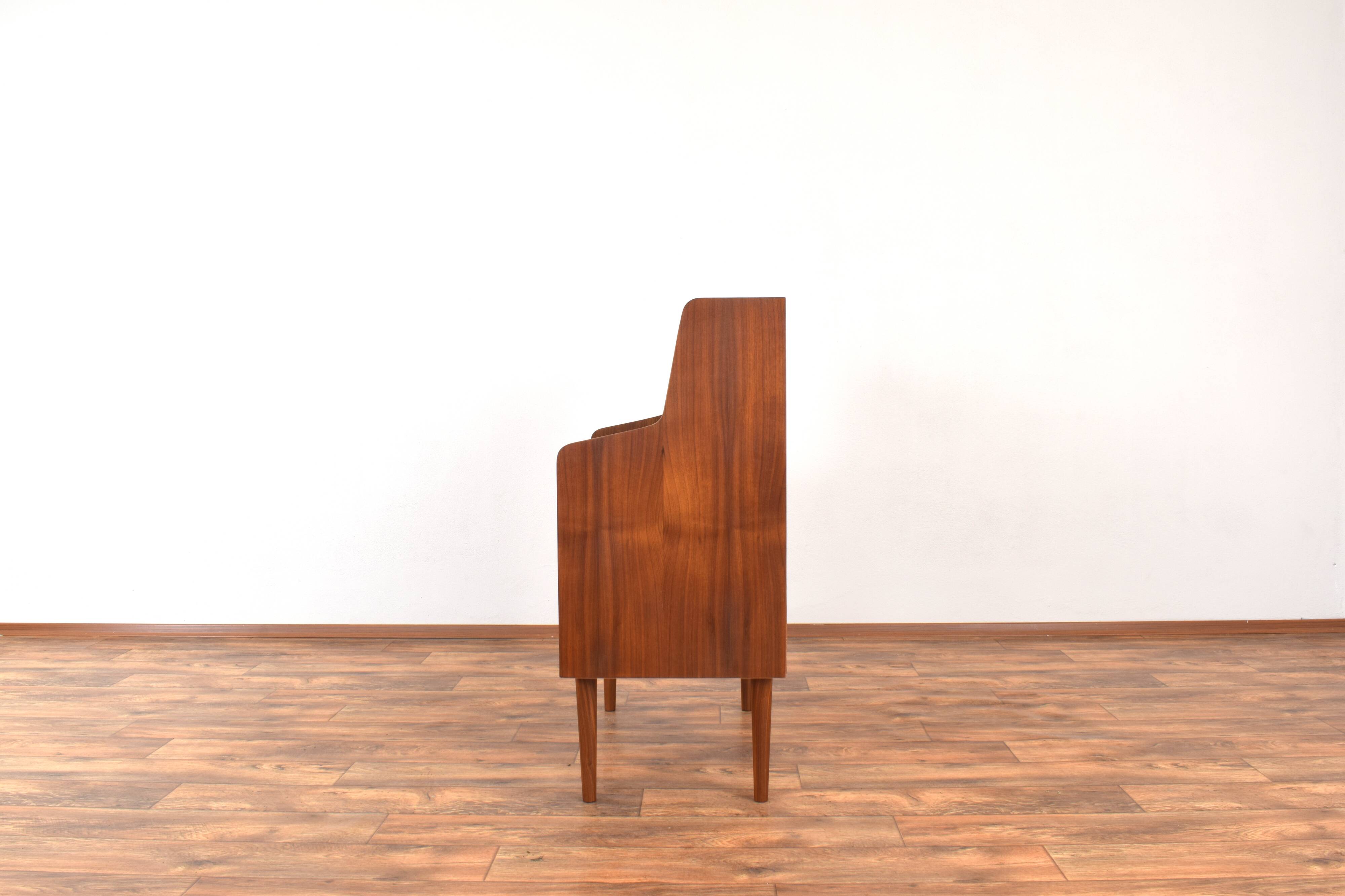 Mid-Century Danish Walnut Secretary, 1960s.