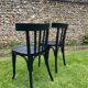 Pair of vintage 1930 black bistro chairs
