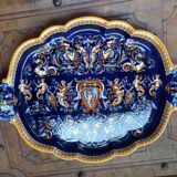 Grand plat Gien style renaissance