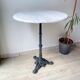 Authentic Parisian Bistro Table - Marble and Cast Iron, 1920s Style