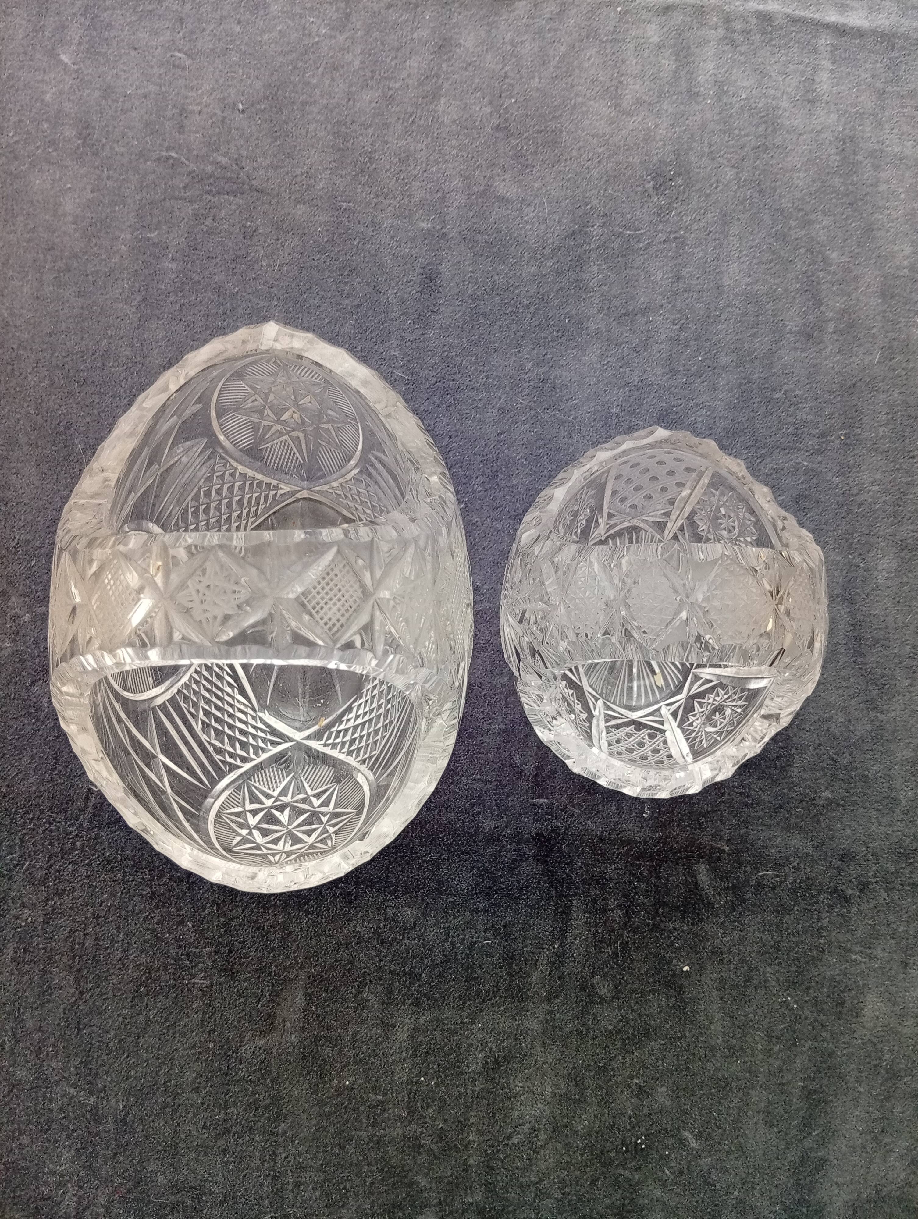 Set of crystal baskets from Zawiercie