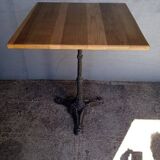 14 Bistro table(s) 60/60cm solid wood top pedestal table