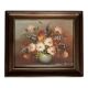 Oil on canvas still life with flowers
