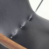 Vintage Lounge Chair in Leatherette and Metal, 1960s